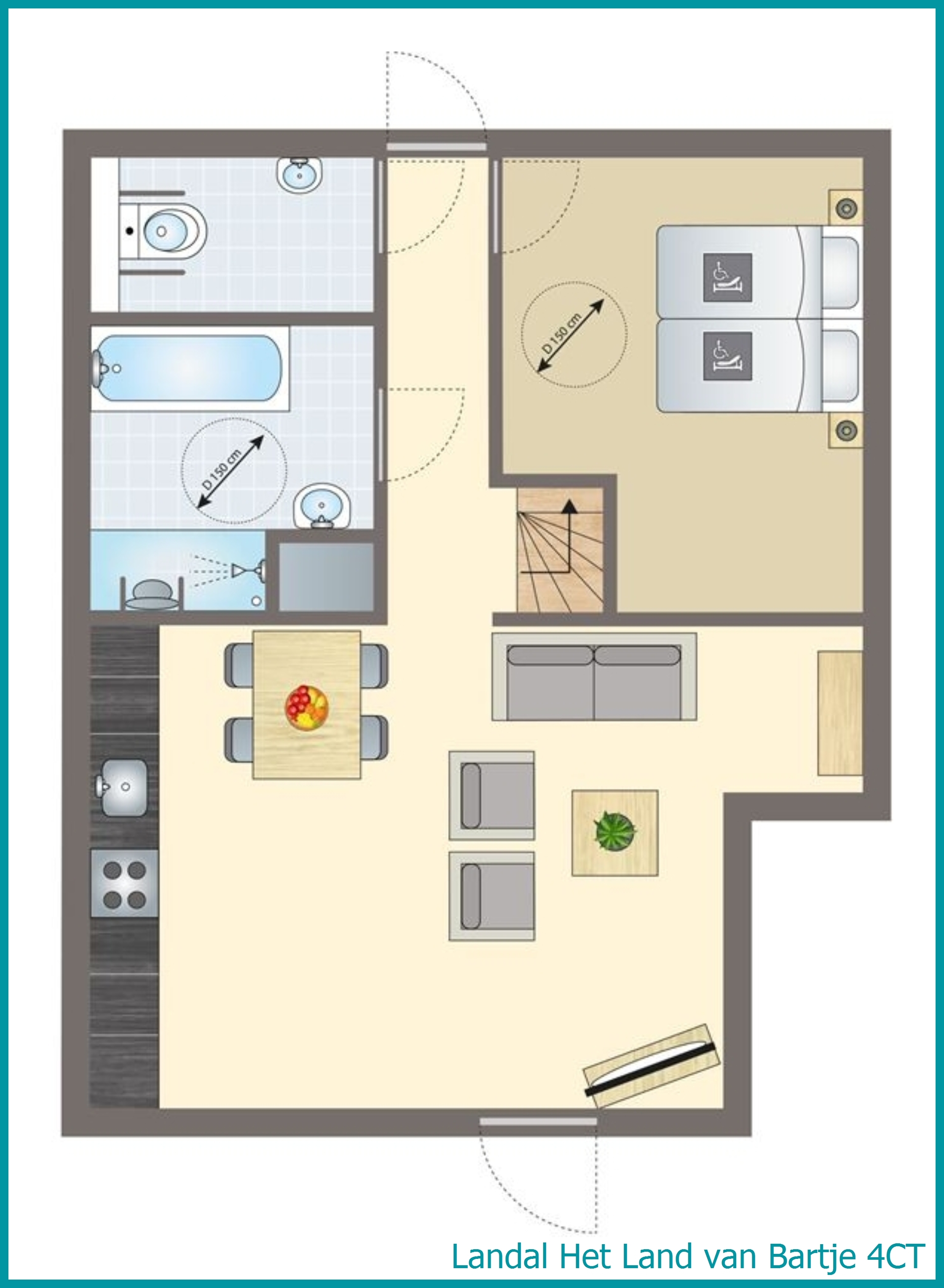 4-Personen-Ferienhaus 4CT in Het Land van Bartje