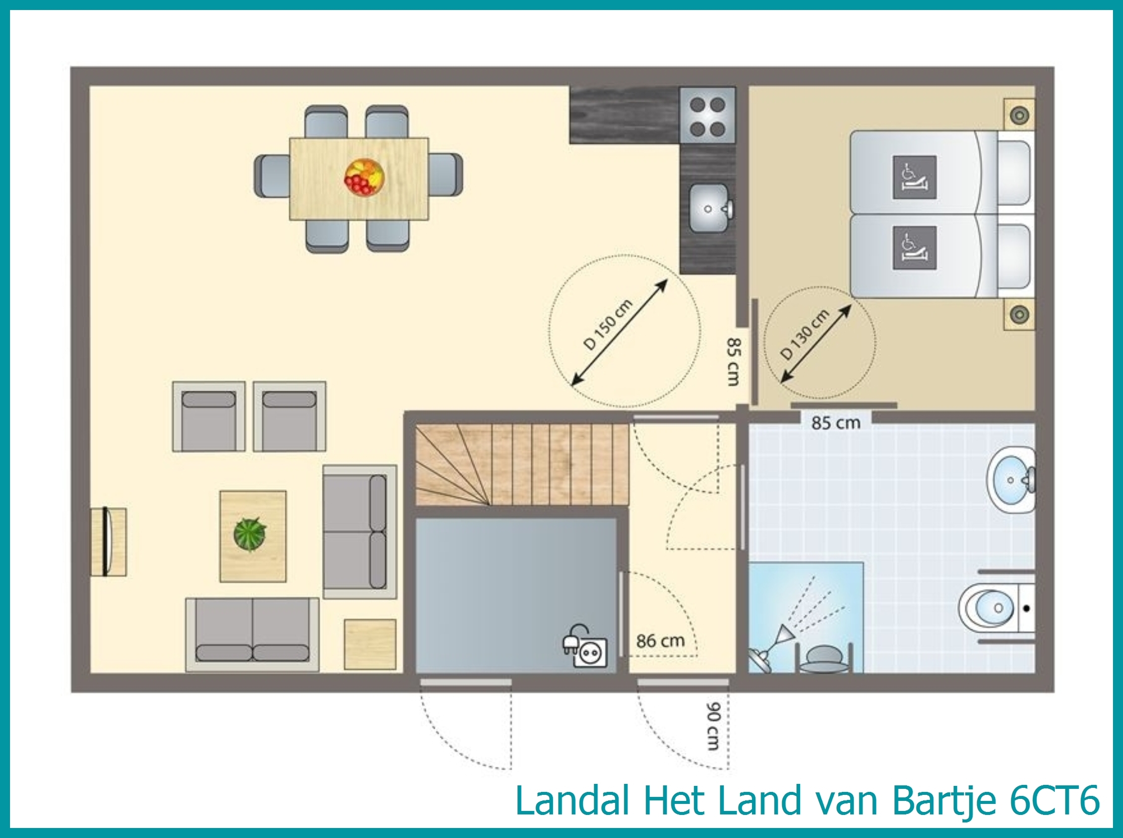 6-Personen-Bauernhaus, Barrierefrei+ 6CT6 in Het Land van Bartje