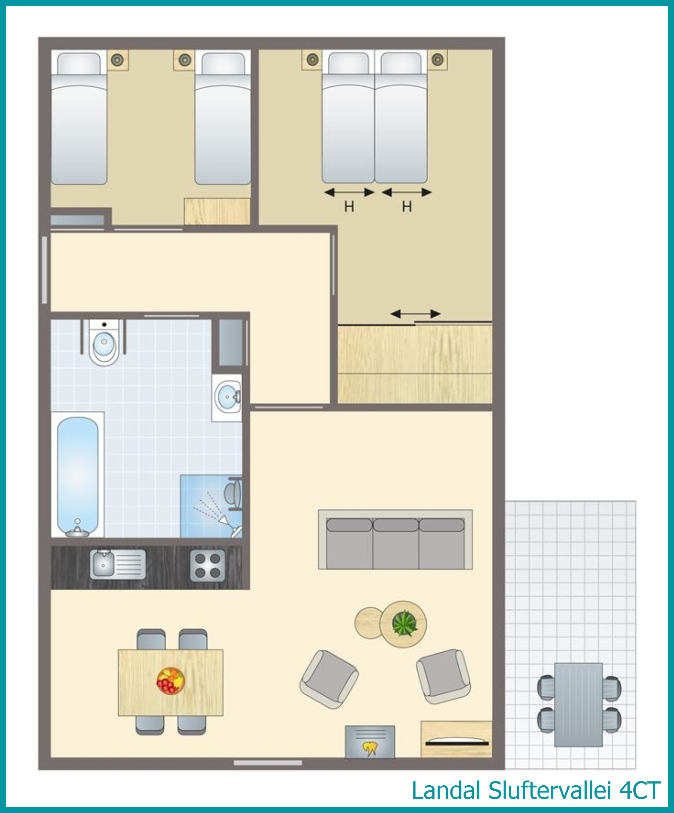 4-Personen-Ferienhaus, Barrierefrei+ 4CT in Sluftervallei