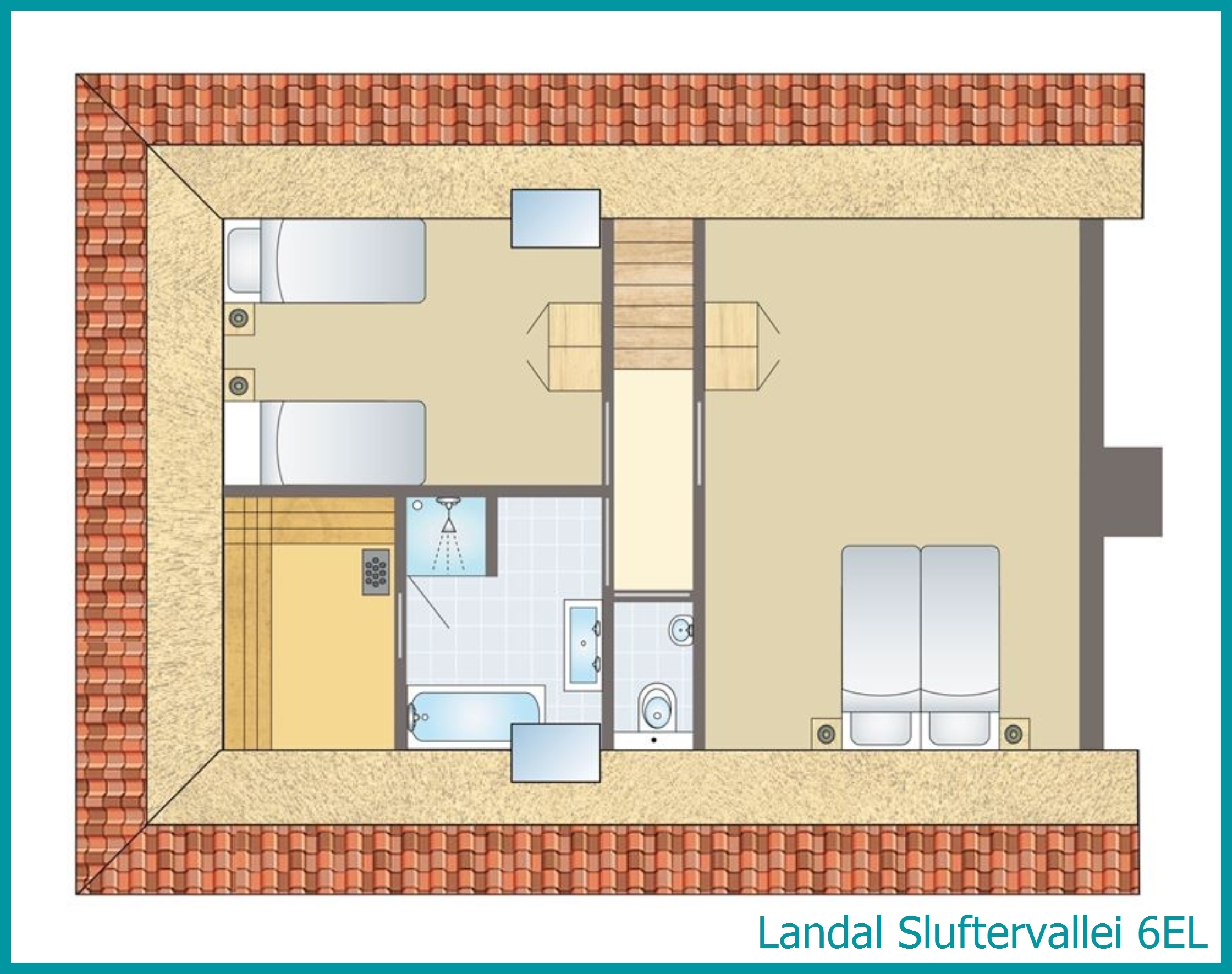 bungalow 6 personnes 6EL à Sluftervallei