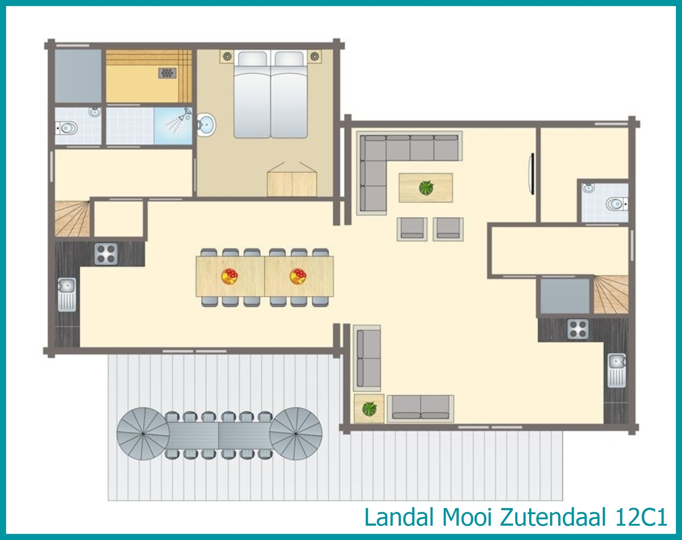 bungalow 12 personnes 12C1 à Mooi Zutendaal