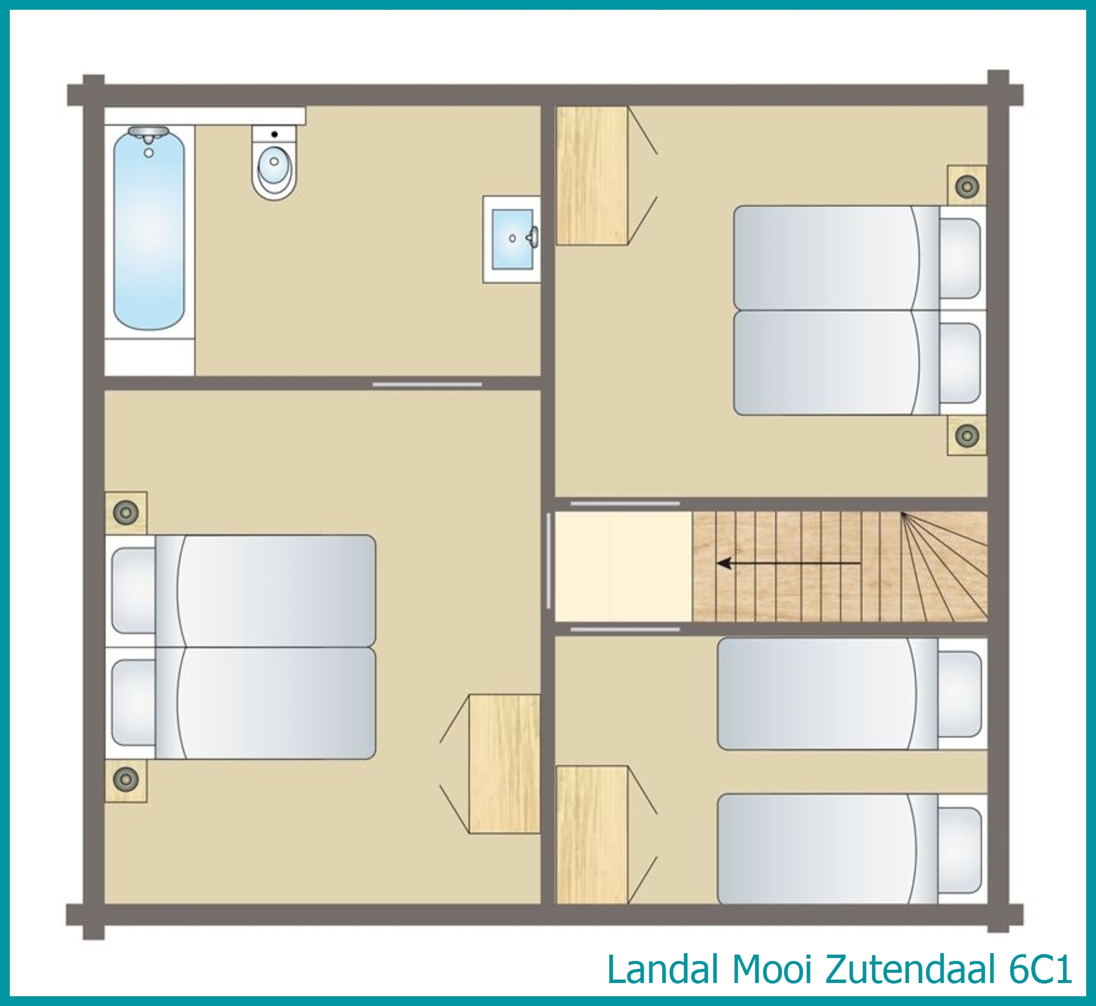 bungalow 6 personnes 6C1 à Mooi Zutendaal