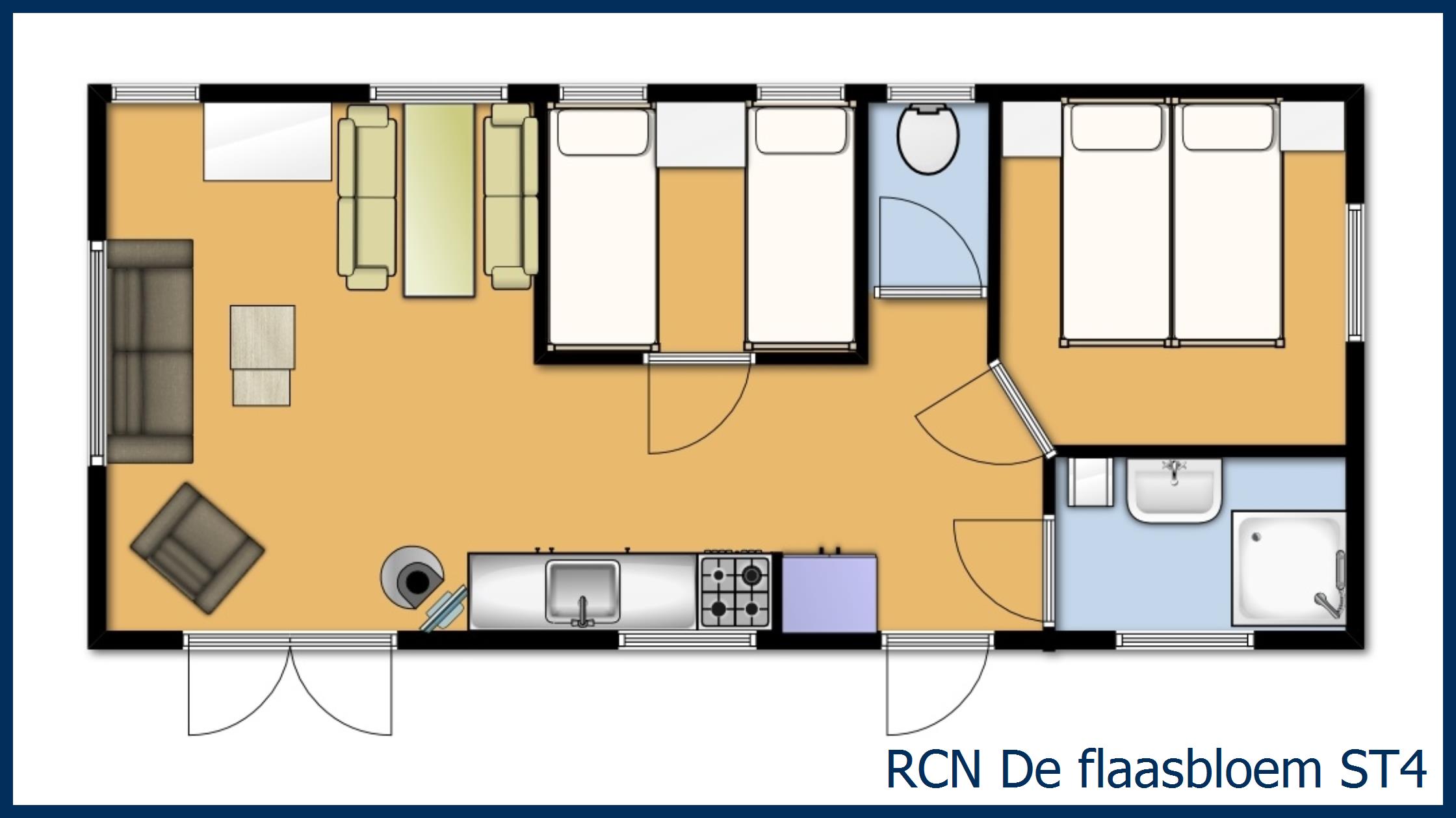 Mobilheim hytte ST4 in De Flaasbloem