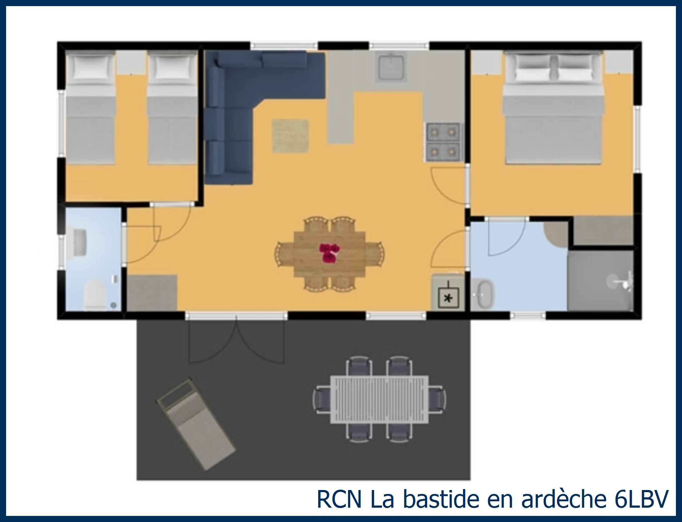 Mobilheim cerisier 6LBV in La Bastide en Ardèche