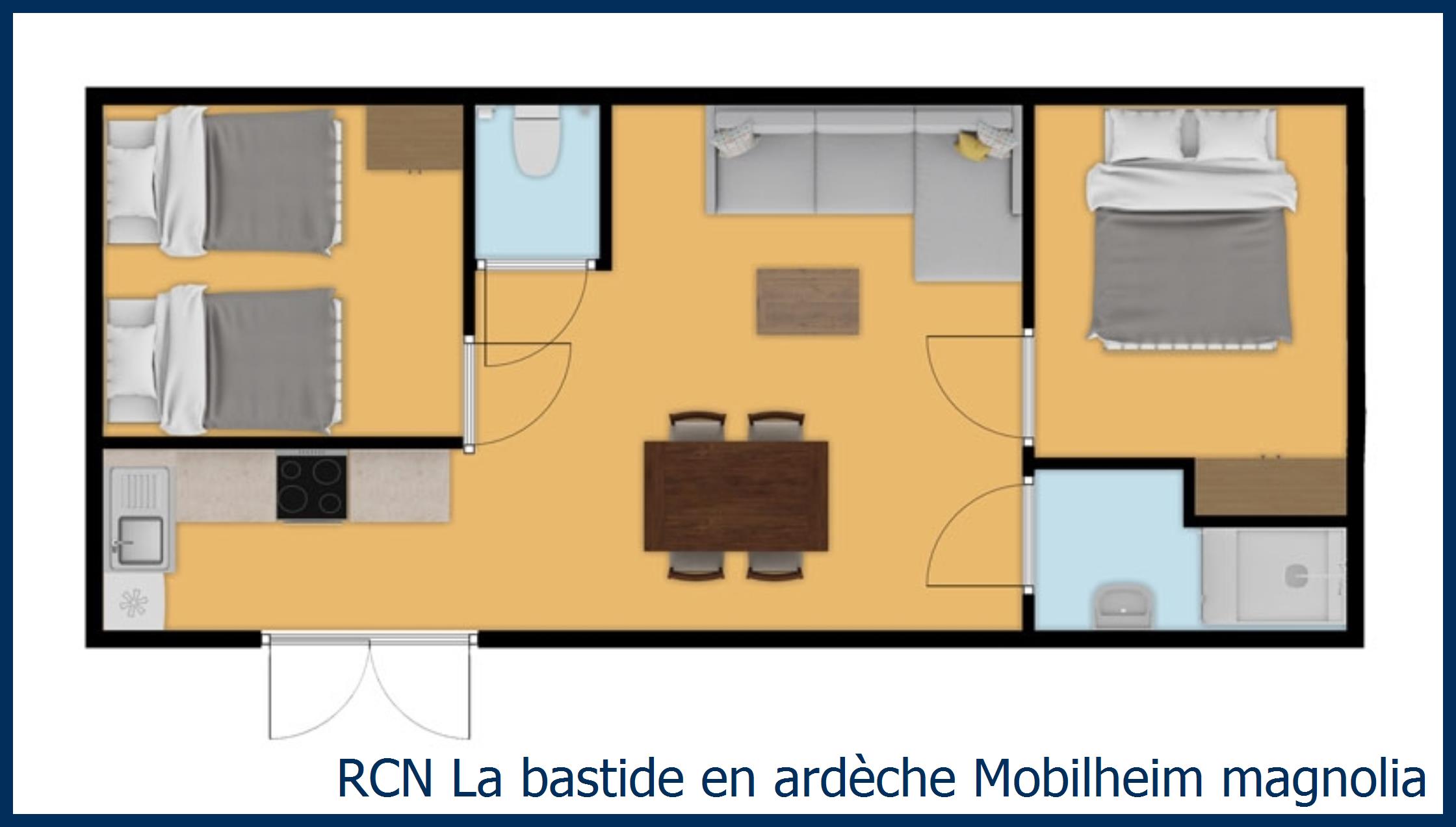 Kindermobilheim Mobilheim magnolia in La Bastide en Ardèche