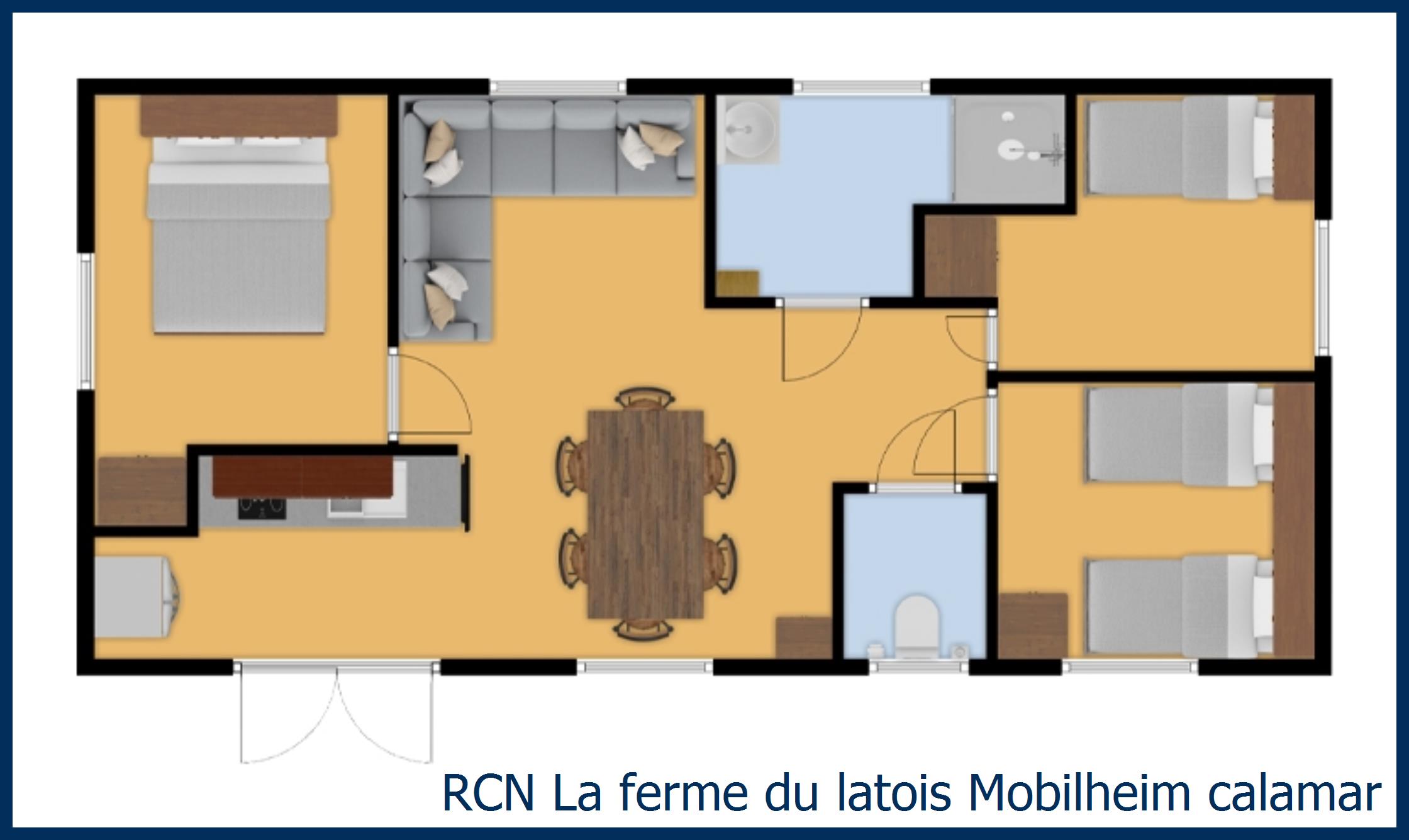 Kindermobilheim Mobilheim calamar in La Ferme du Latois