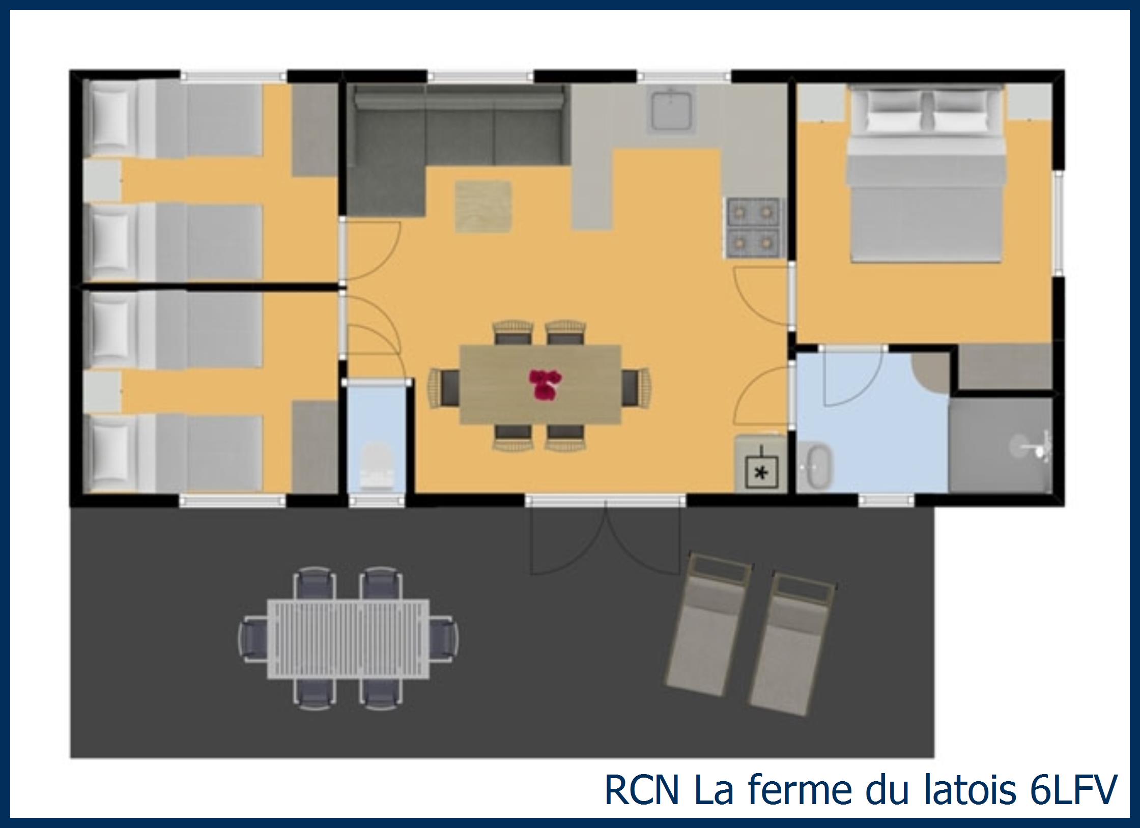 Mobil home huitre 6LFV à La Ferme du Latois