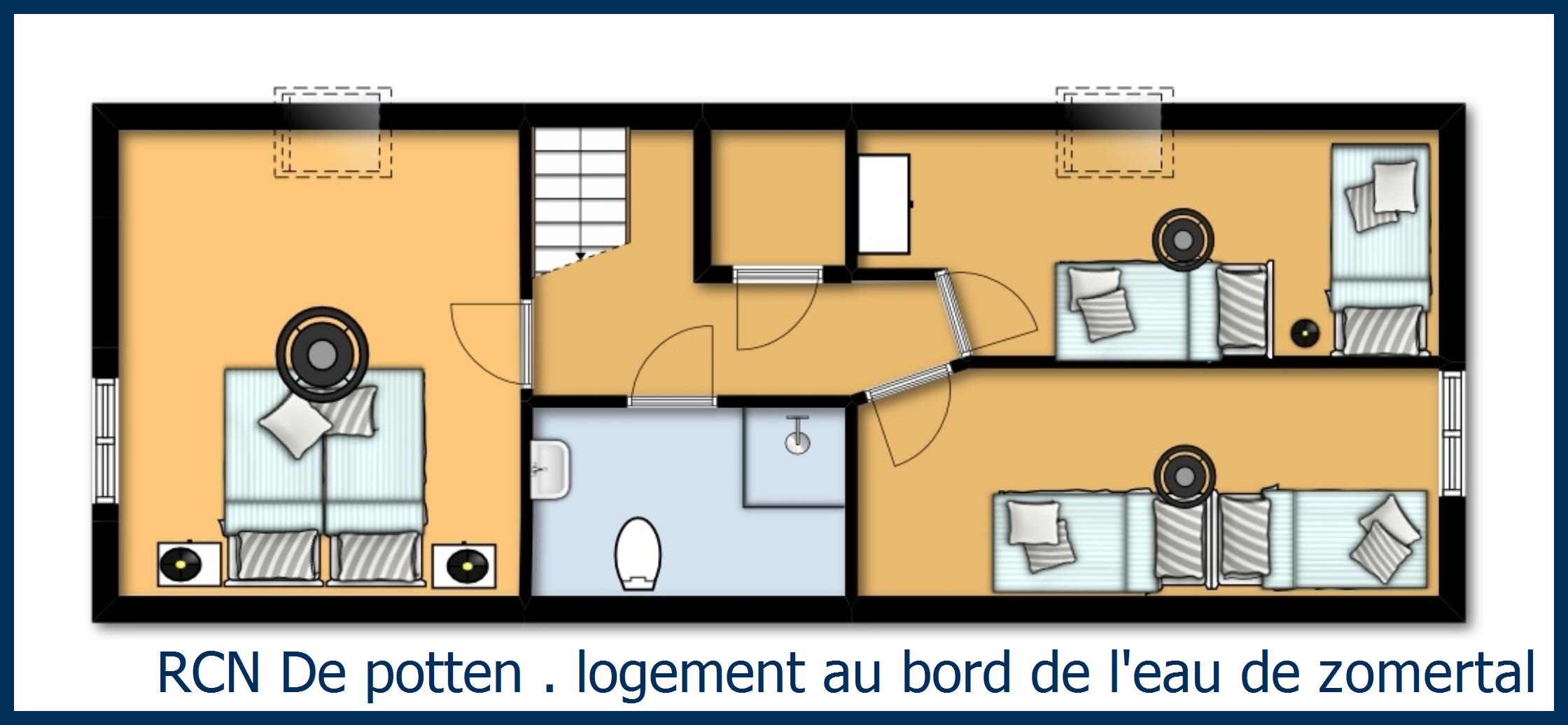 . logement au bord de l'eau de zomertaling à De Potten