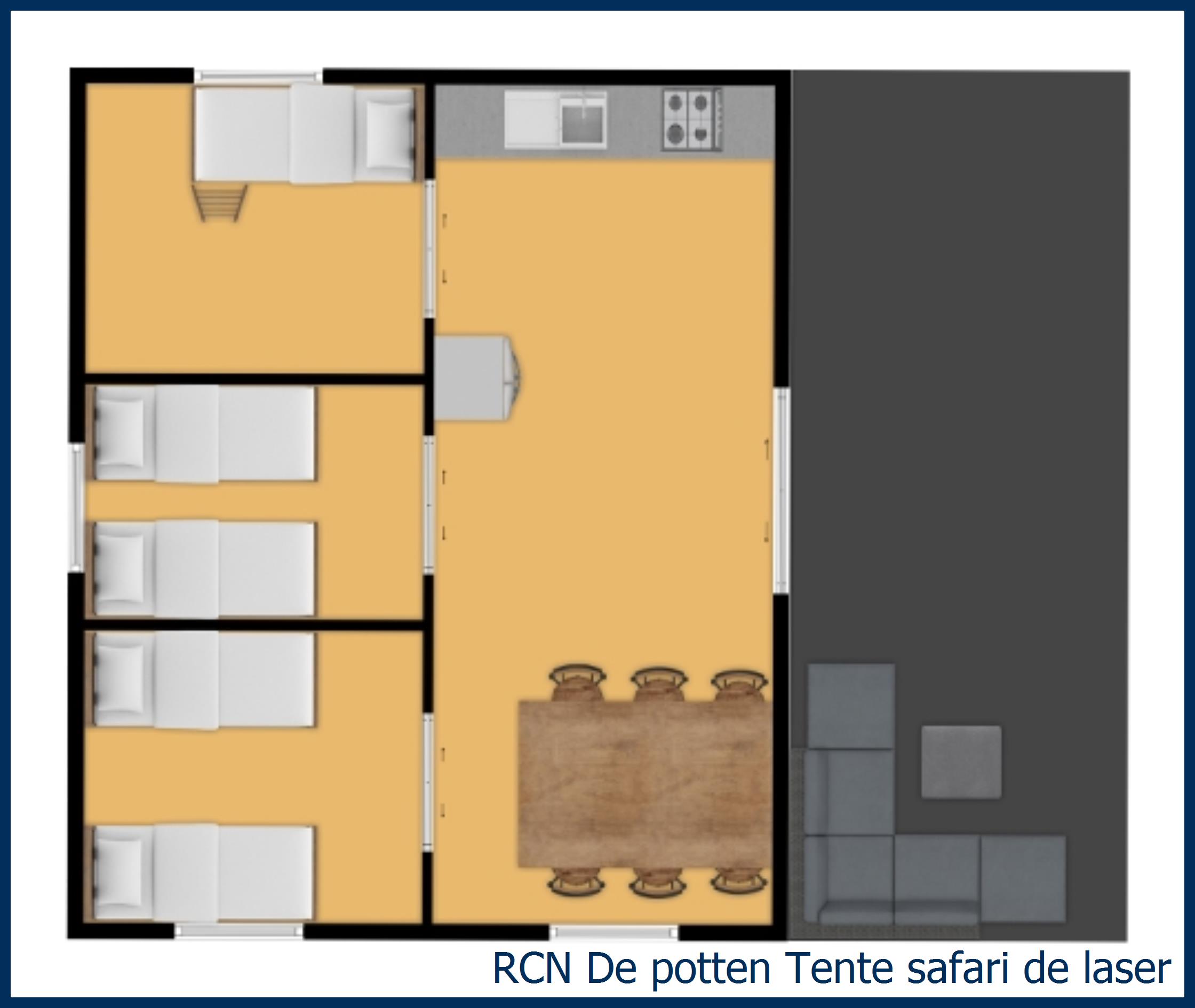 Tente safari lodge Laurier Tente safari de laser à De Potten