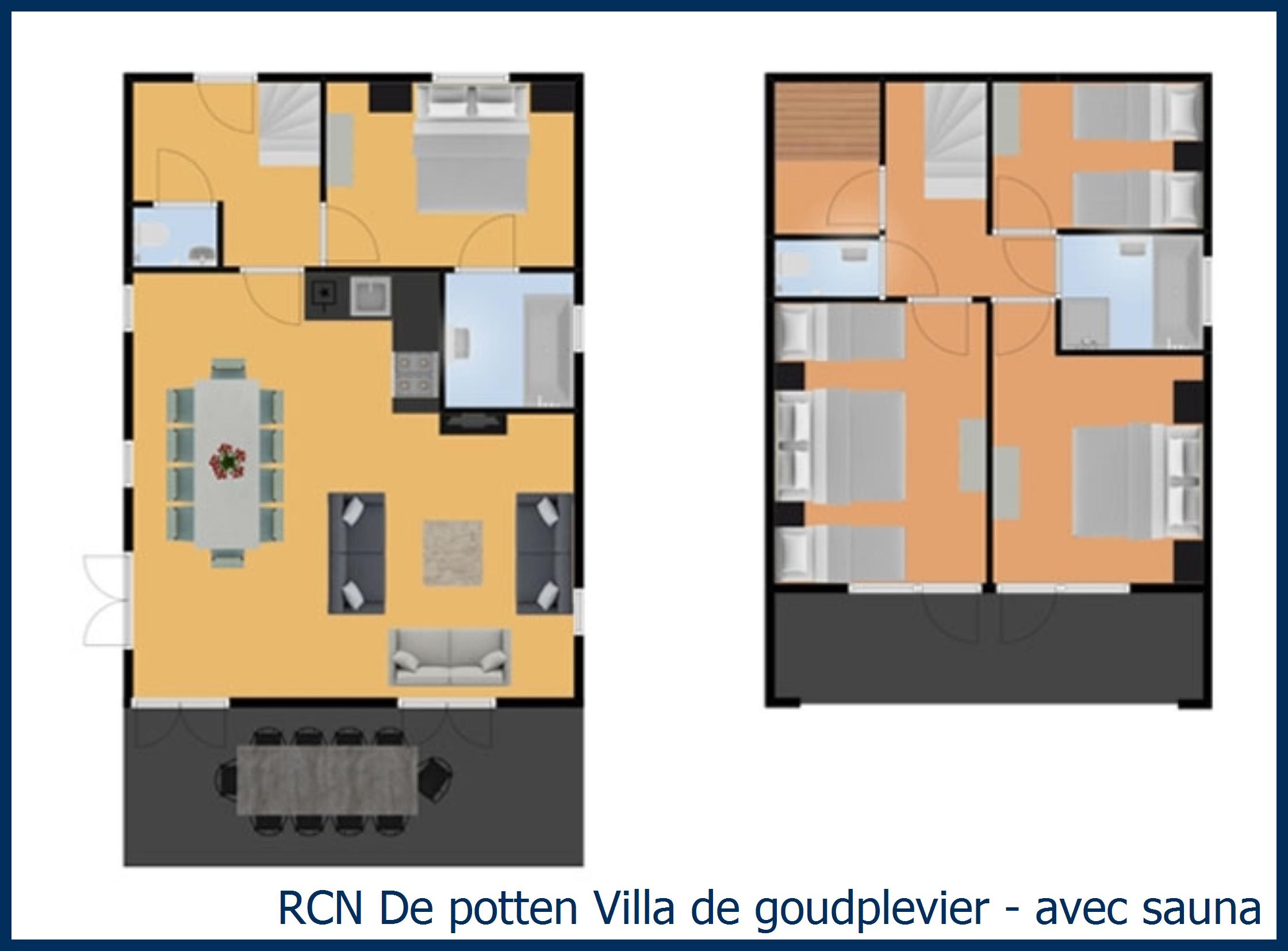 Cottage Villa de Goudplevier avec sauna à De Potten