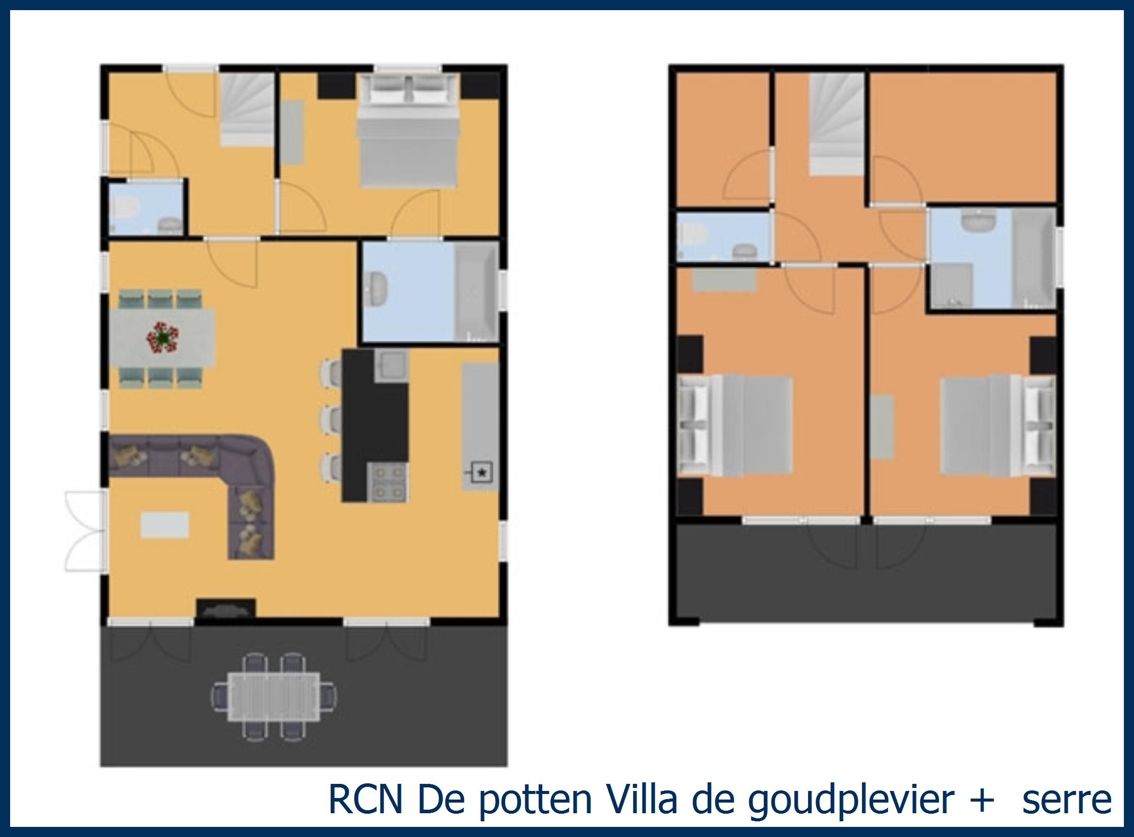 Cottage Villa de goudplevier + serre à De Potten