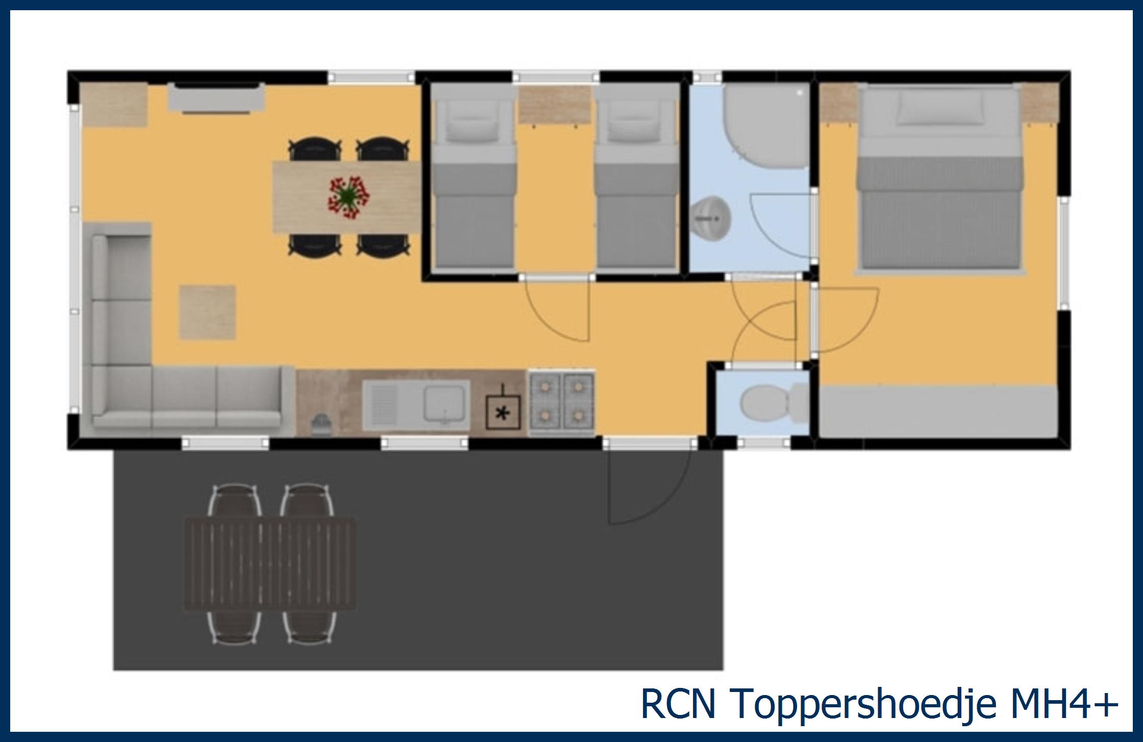 Mobil home strandjutter MH4+ à Toppershoedje