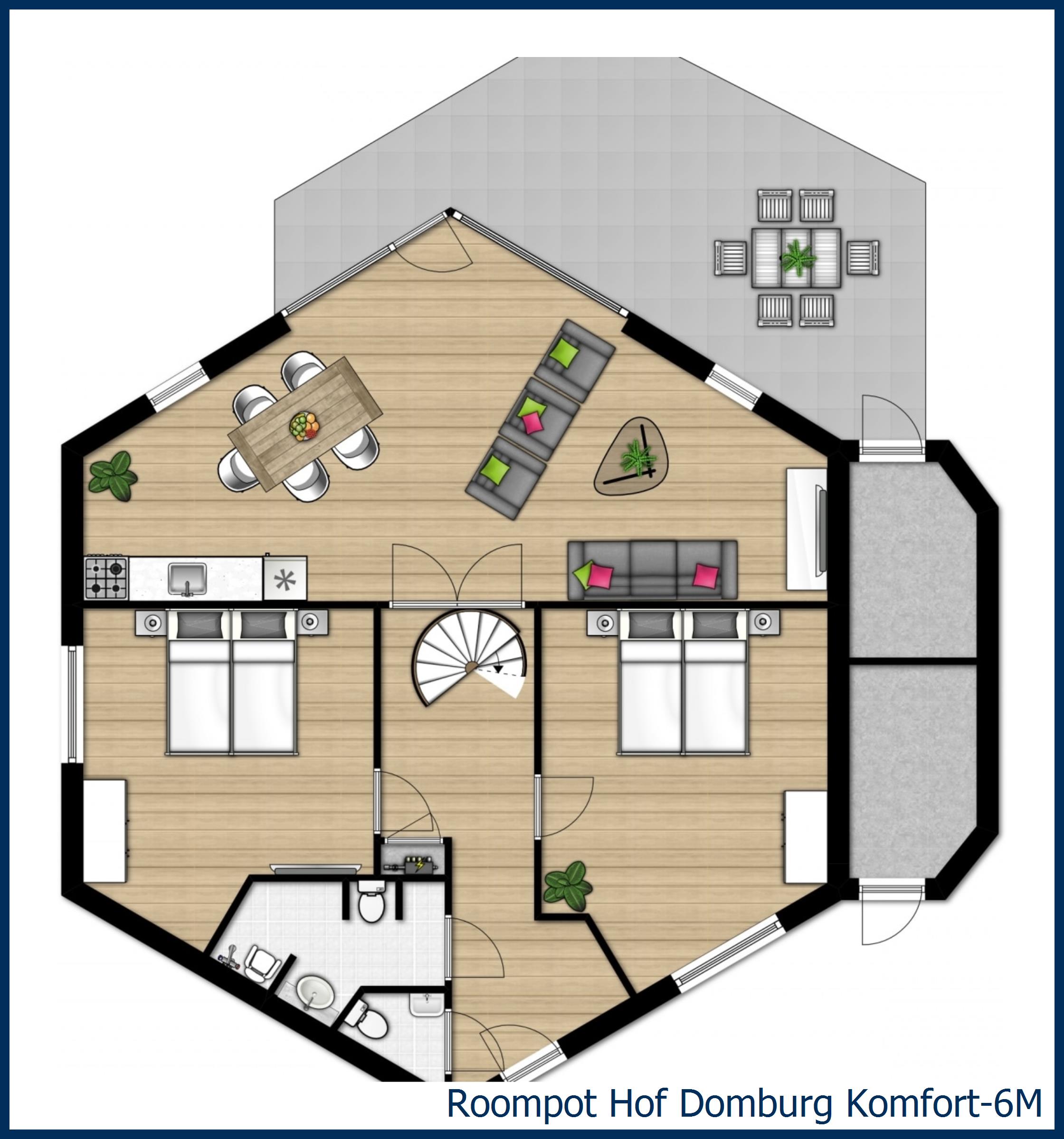 Bungalow Komfort-6M in Hof Domburg