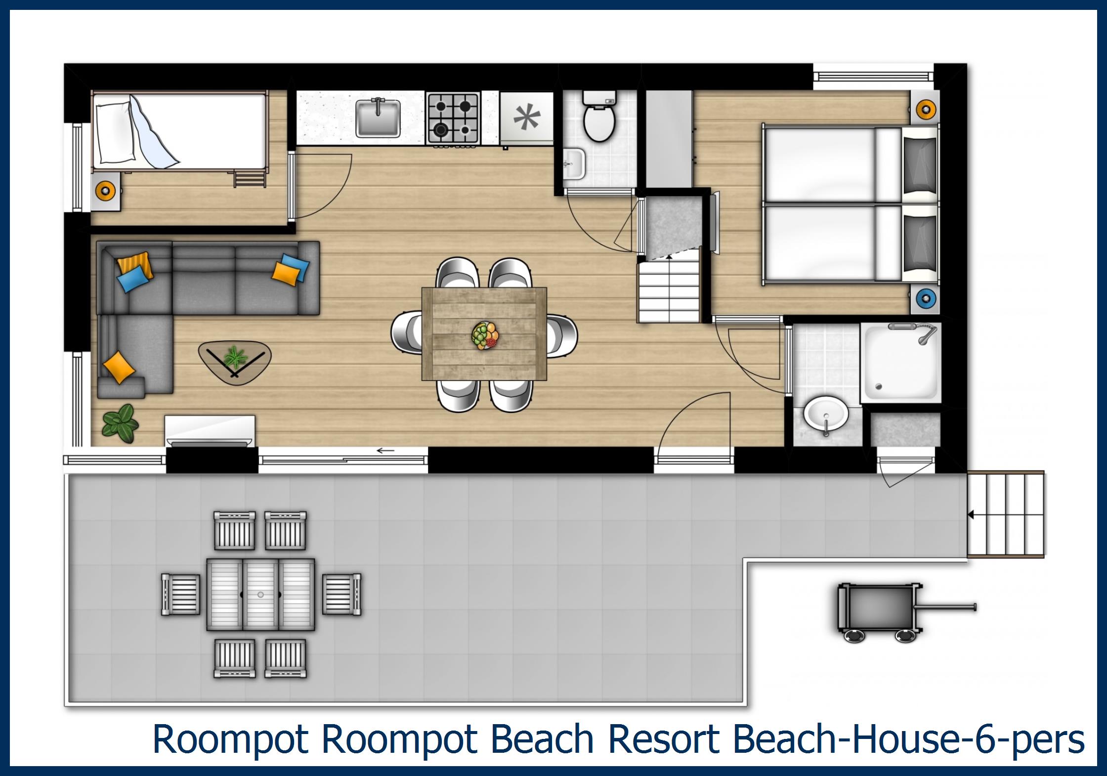 Beach House Beach-House-6-pers in Beach Resort